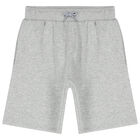 Boys Grey Logo Shorts, 1, hi-res